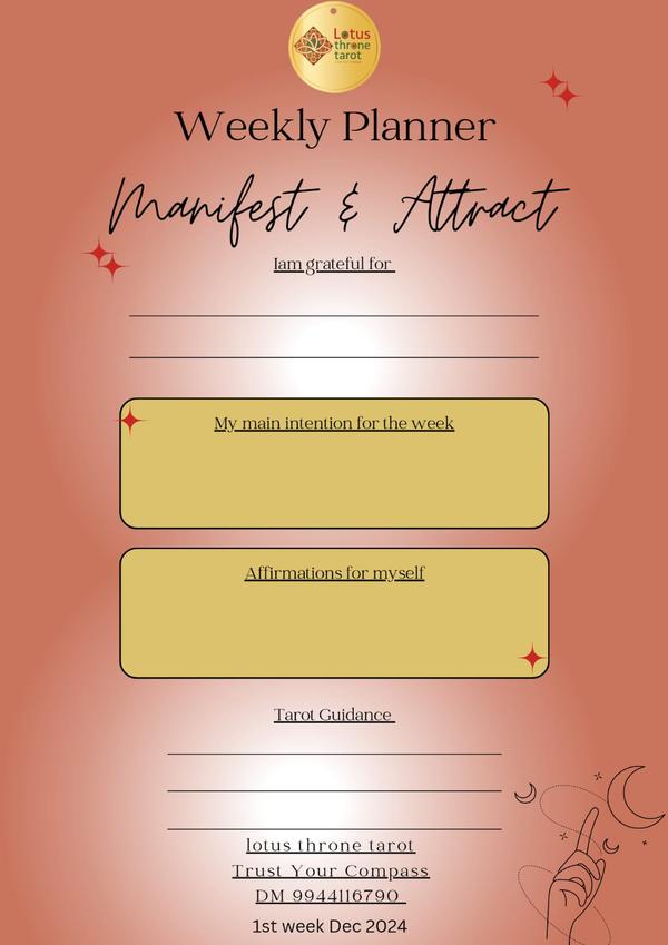 Weekly Planner Dec 2024H