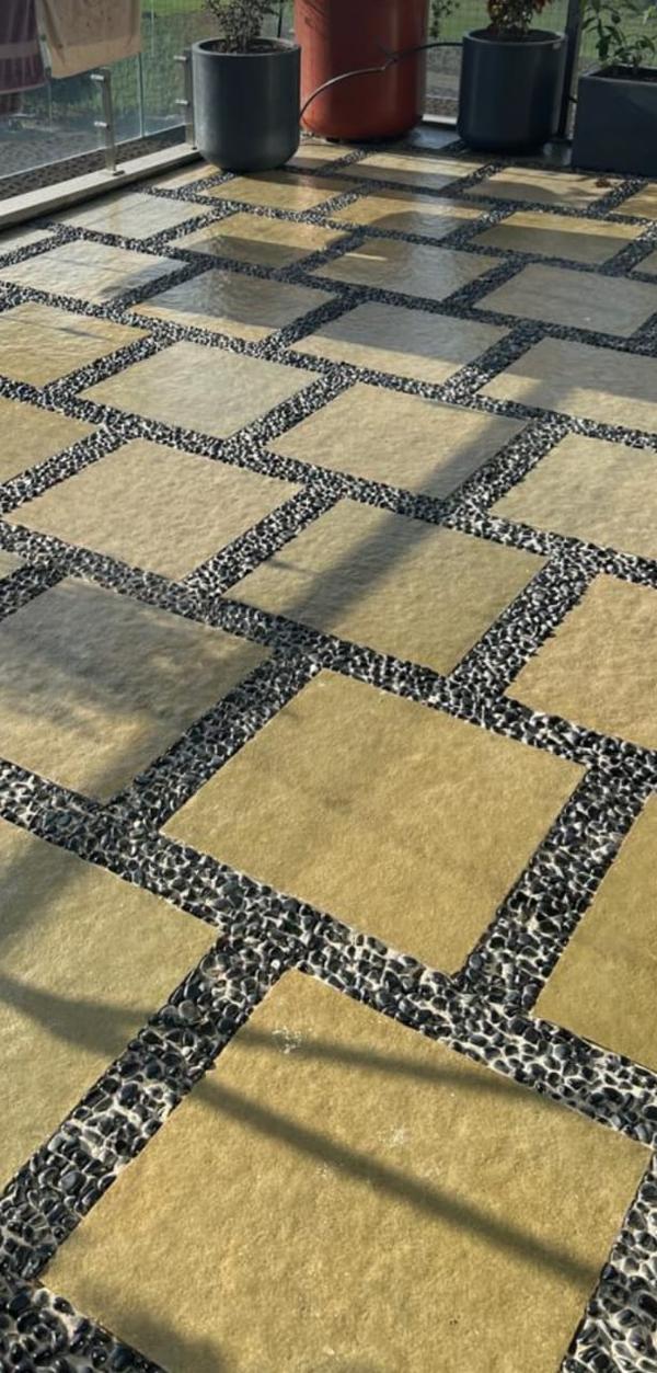 Golden yellow Vandana finished.#leatherfinishedsto