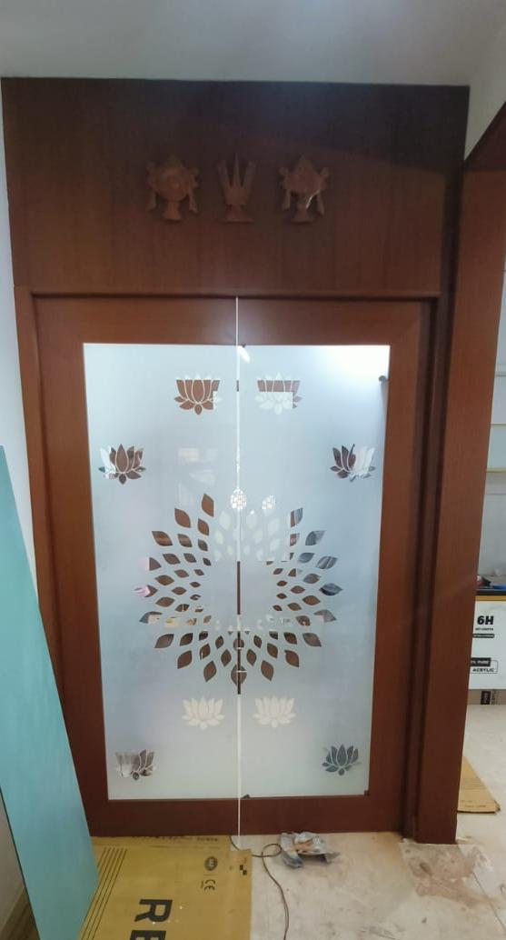 puja room profile doors wood C
