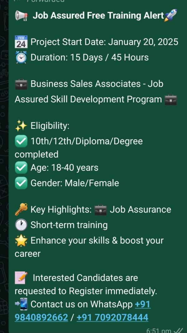 Skill Development efforts