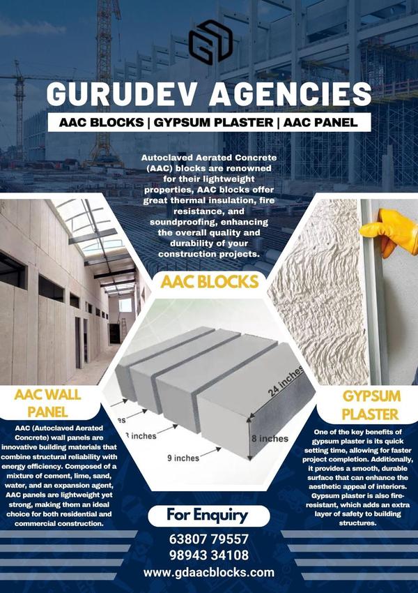 aac wall panel and gypsum plas