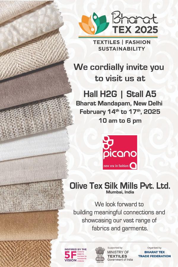 Join us at Bharat Tex 2025, New Delhi