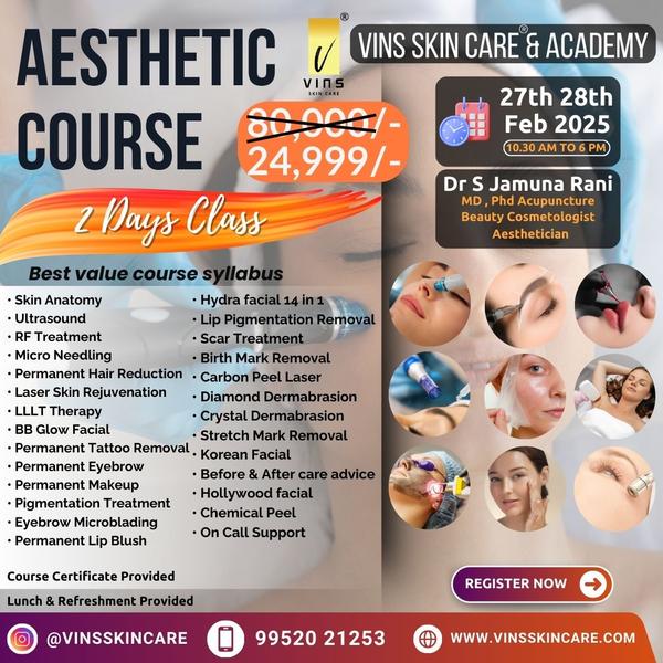 Aesthetic course Mogappair East Chennai,