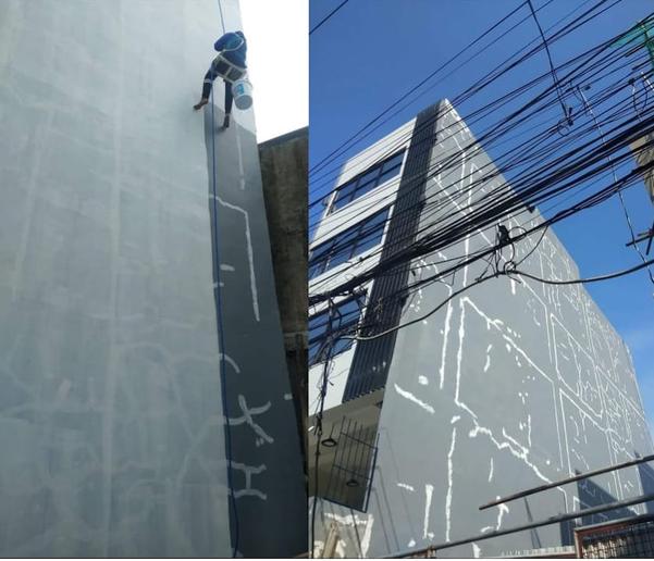 wall crack repairing work