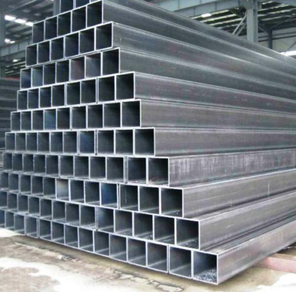 A **metal square pipe** typically comes in a range