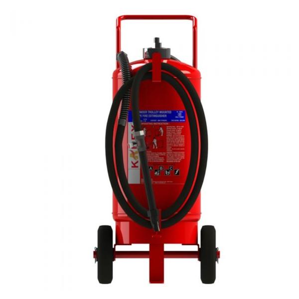 Trolley-mounted fire exti