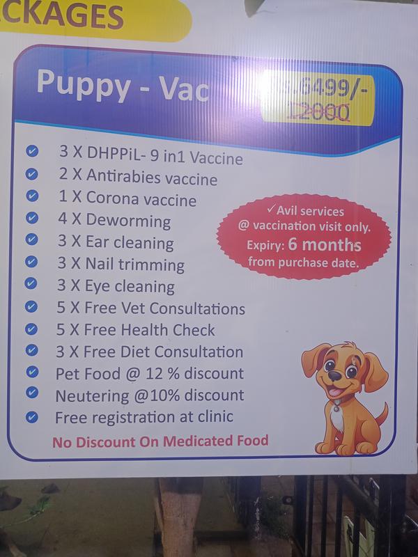 dog and cat vaccination packag