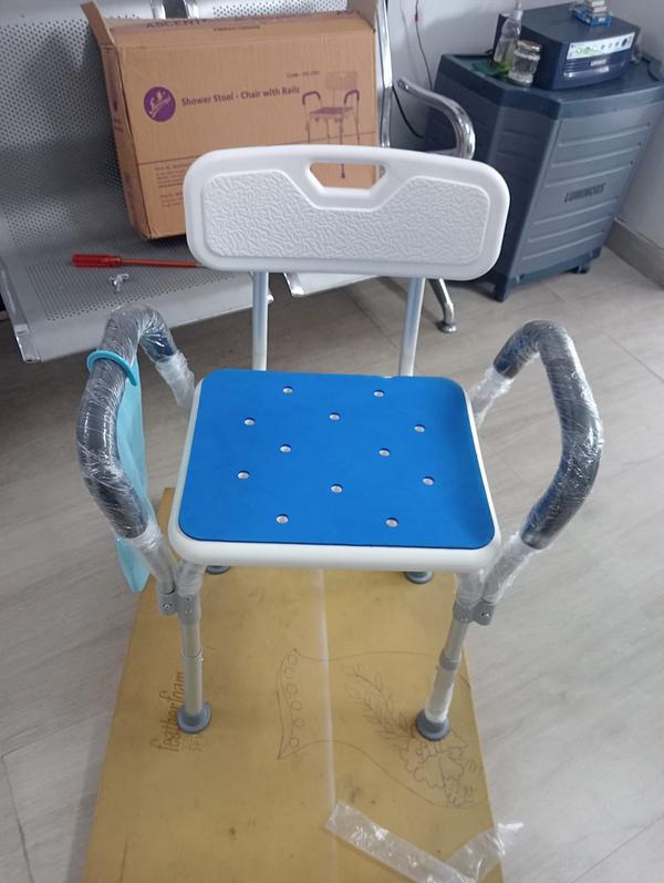 white shower chair