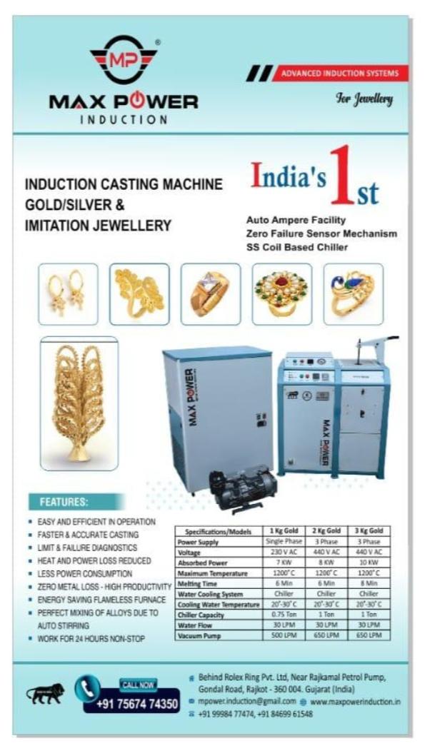 induction gold melting machine