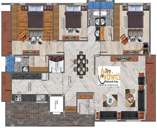 3d visualization building plan