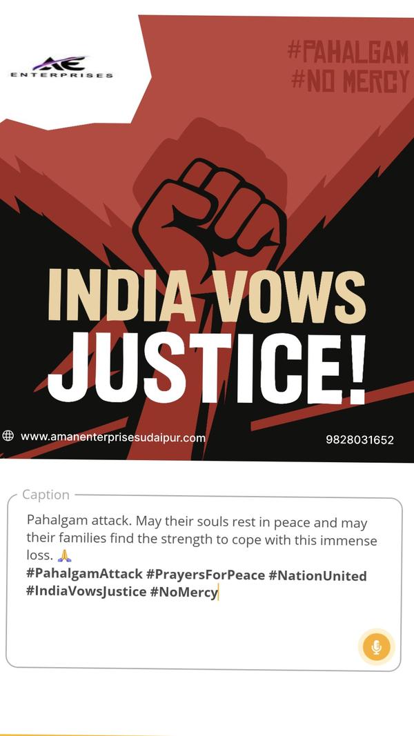 India Vows Justice