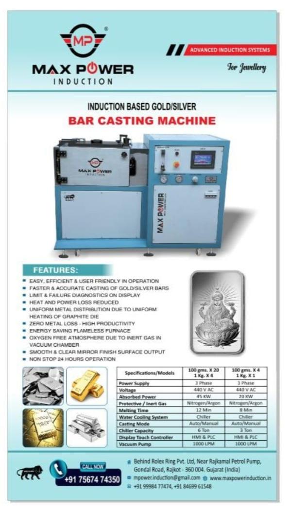 GOLD BAR CASTING MACHINE 20*10