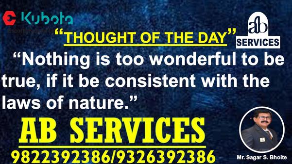 AB SERVICES -Thought of The Day- NOTHING IS TOO WO