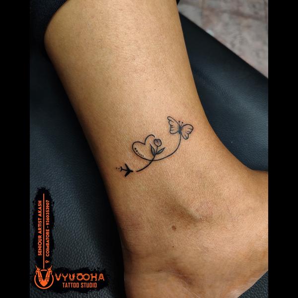 elegant tattoo combines