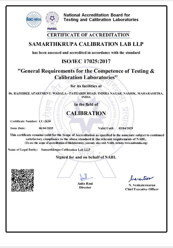 #NABL Calibration lab of Biome