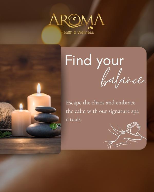Find your balance at Aroma Health & Well