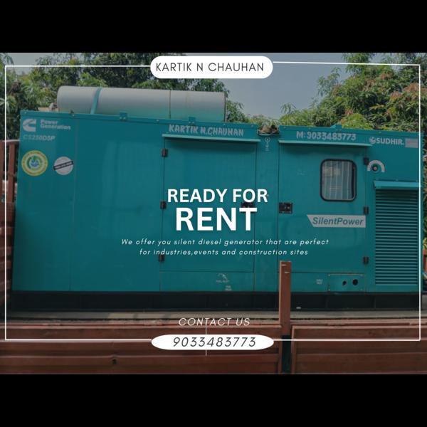 rent silent dg sets for constr