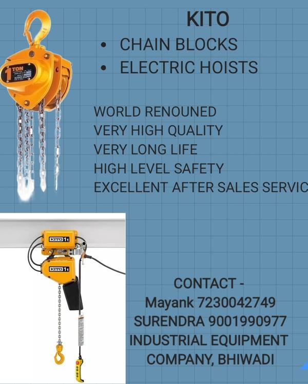 KITO CHAIN BLOCKS have consistently been the globa