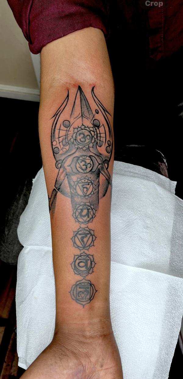 spiritual shiva tattoo with tr