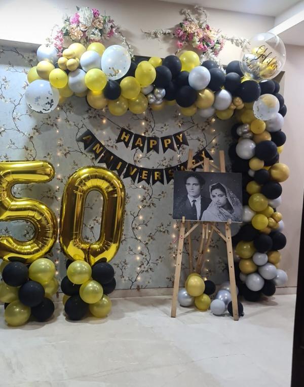 50 th birthday balloon decorat