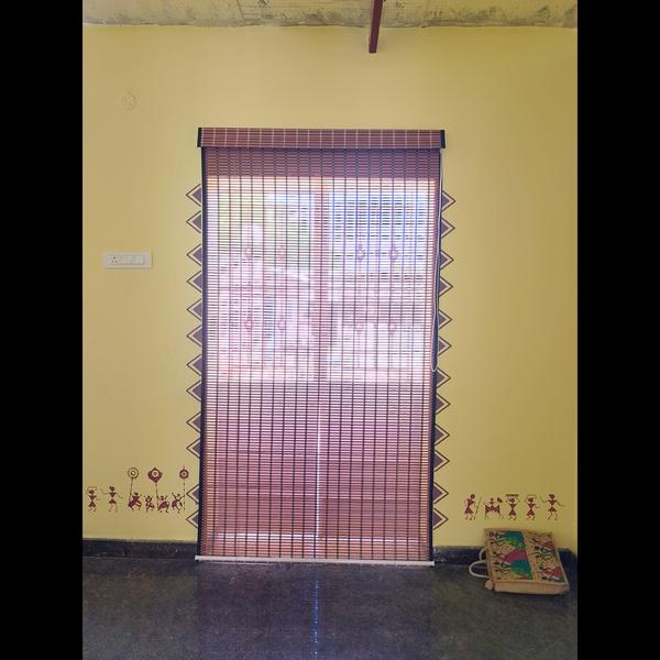 natural bamboo and pvc window