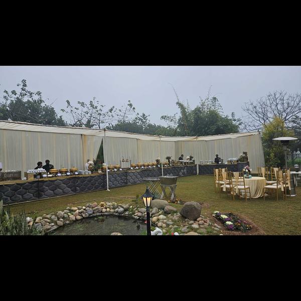 open lawn lunch setup chandiga