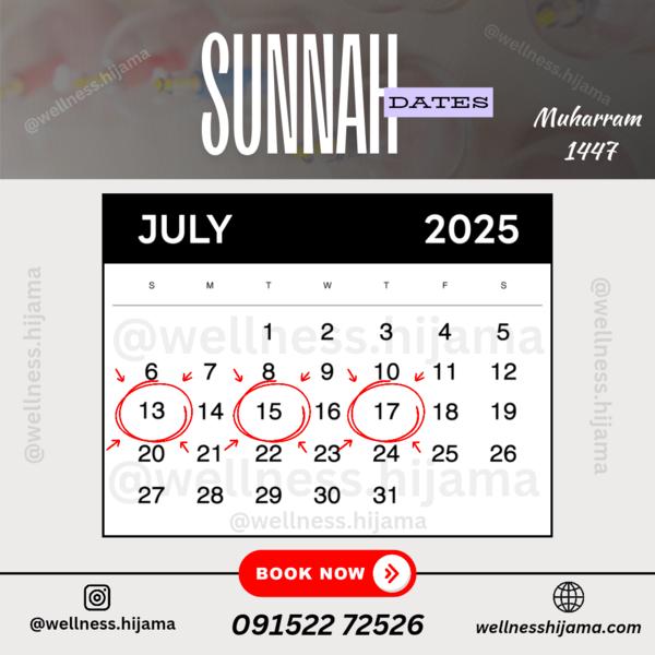 Recommended Dates For Hijama (Wet Cuppin