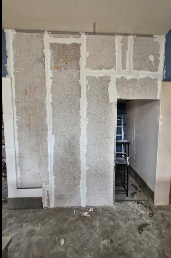 wall partition panel installat