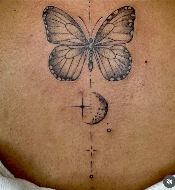 fine line feather tattoo