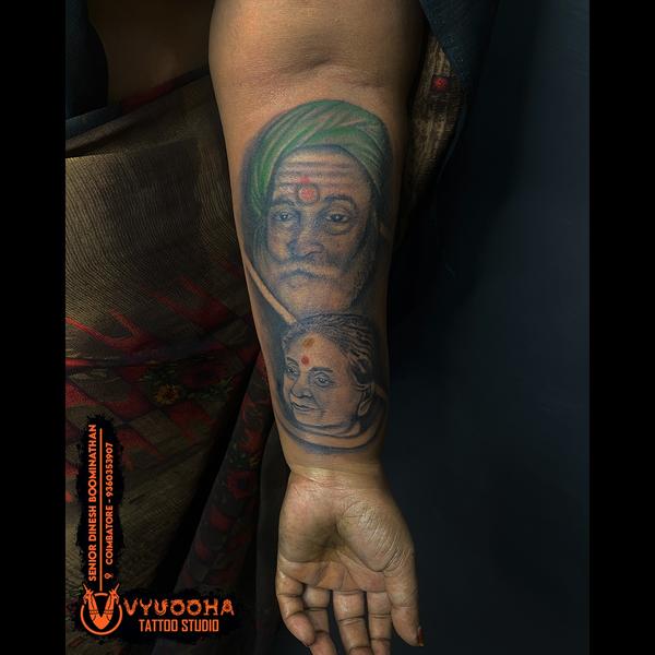 indian family portrait tattoo