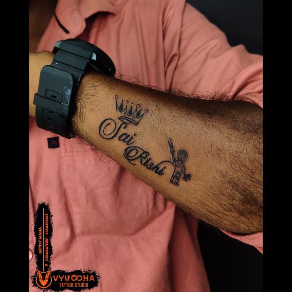 heart and crown name tattoo co