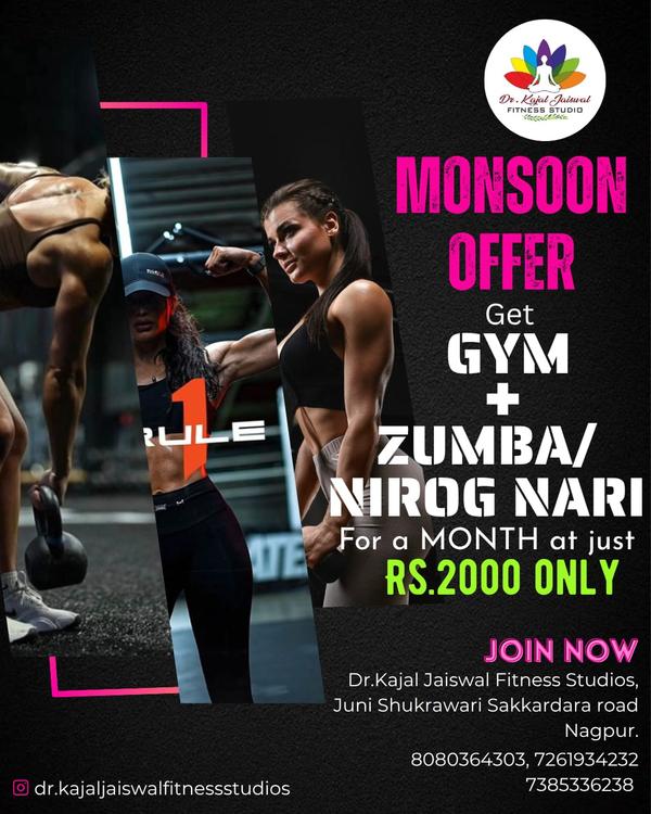 Monsoon offer Get Gym+ Zumba /