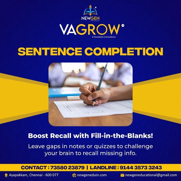 Sentence Completion🎓 Ne