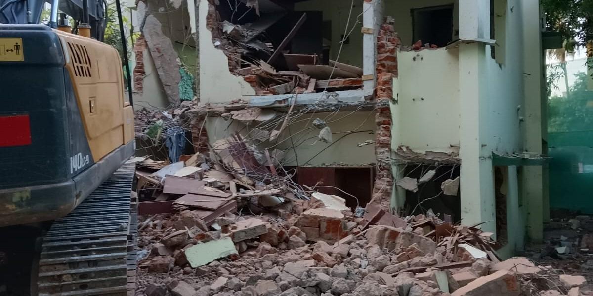 building demolition near perun