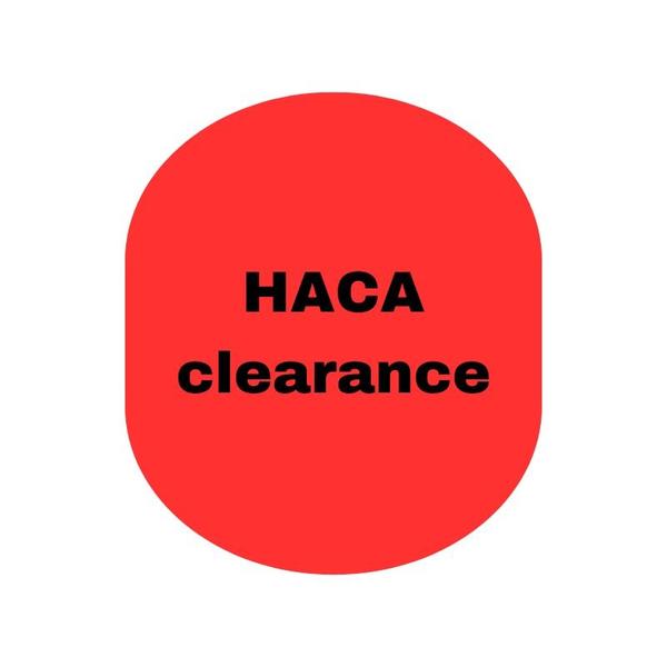 haca clearance for heritage zo