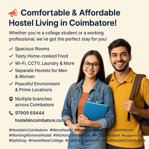 affordable mens hostel coimbat