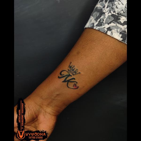 r letter crown tattoo coimbato