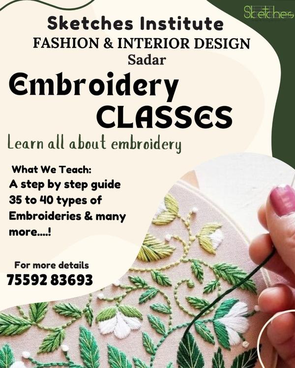Embroidery Classes availa