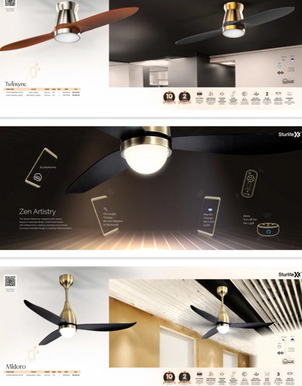 stylish aerodynamic blade fans