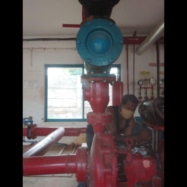 fire hydrants and pumps setup