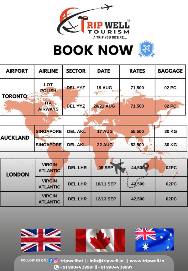 international flight offers to