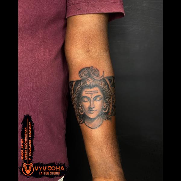 black and grey divine portrait