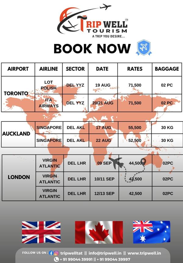 international flight offers to