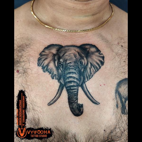 elephant face tattoo nava indi