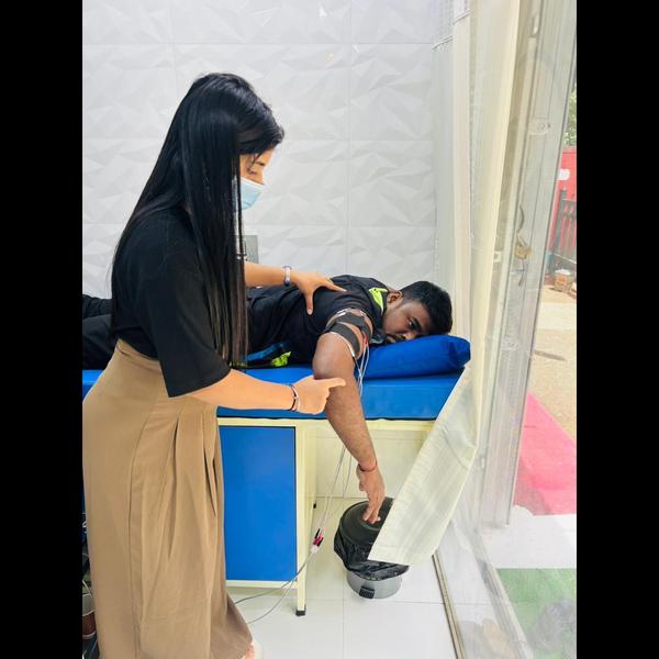 female physiotherapist in Mir