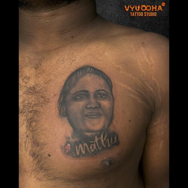 custom memorial portrait tatto