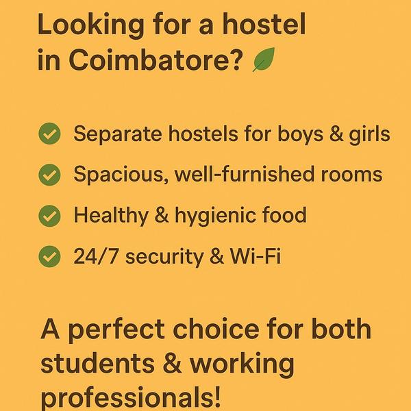 healthy and hygienic hostel fo