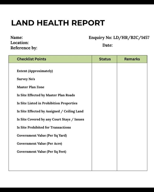 A  Land Health Report giv