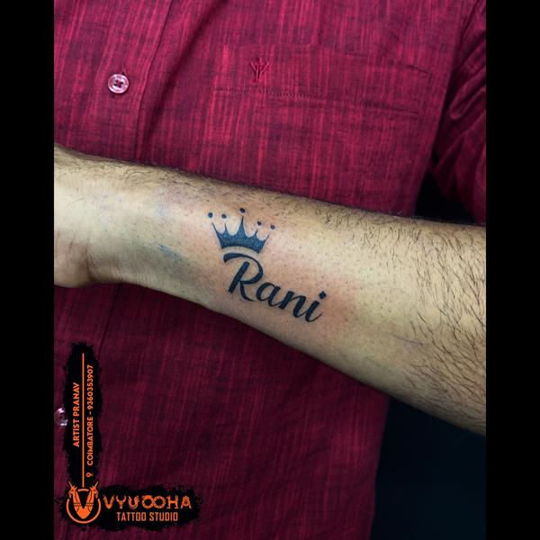 Crown Name Tattoo Design – Sty