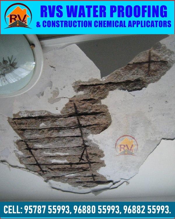 peeling plaster and exposed re